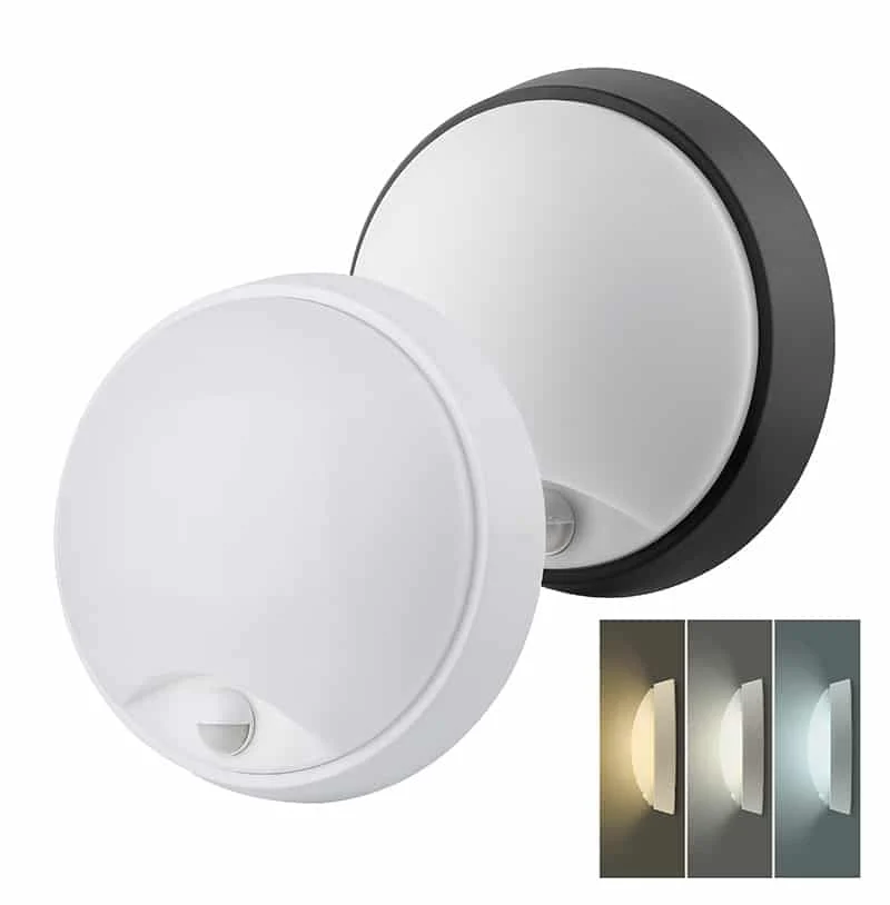 Solight LED vonkajšie osvetlenie so senzorom a nastaviteľnou CCT Solight LED vonkajšie osvetlenie so senzorom a nastaviteľnou CCT, 18W, 1800lm, 22cm, 2v1,biely a čierny kryt – Obrázok 1