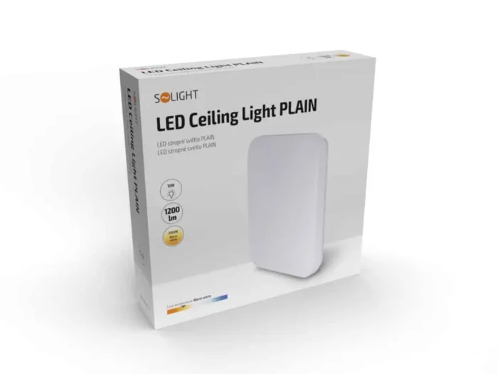 Solight LED stropné svietidlo PLAIN, 15W, 1000lm, 3000K, štvorcové, 28cm – Obrázok 2