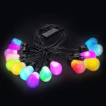 Solight LED smart vonkajšia reťaz s RGB žiarovkami, bluetooth, 15 žiaroviek, 14m+6m, 10W – Obrázok 3