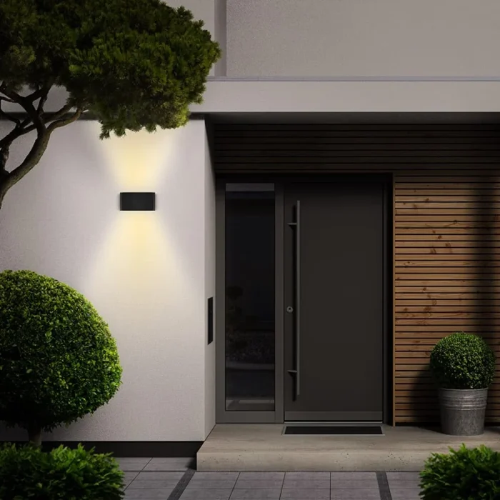 Solight LED vonkajšie nástenné osvetlenie Modena, 12W, 800lm, 3CCT, čierna – Obrázok 2