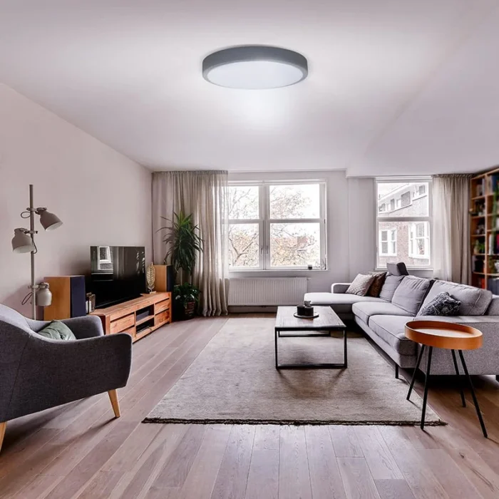Solight LED osvetlenie s diaľkovým ovládačom Grey, 48W, 3360lm, 38cm, zmena chromatickosti, stmievateľné – Obrázok 2