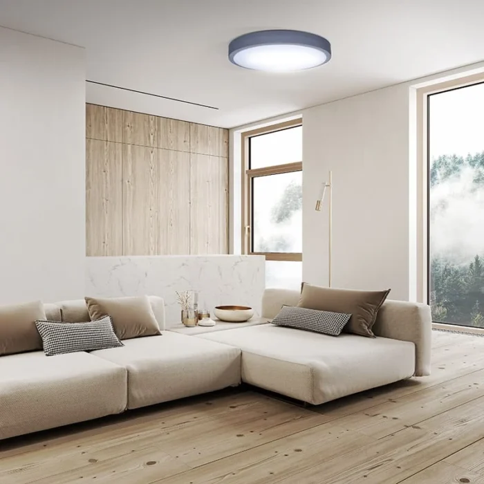 Solight LED osvetlenie s diaľkovým ovládačom Grey, 48W, 3360lm, 38cm, zmena chromatickosti, stmievateľné – Obrázok 3