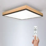 Solight LED ceiling lighting with remote control, square, wood decor, 3000lm, 40W, 45x45cm – Obrázok 4