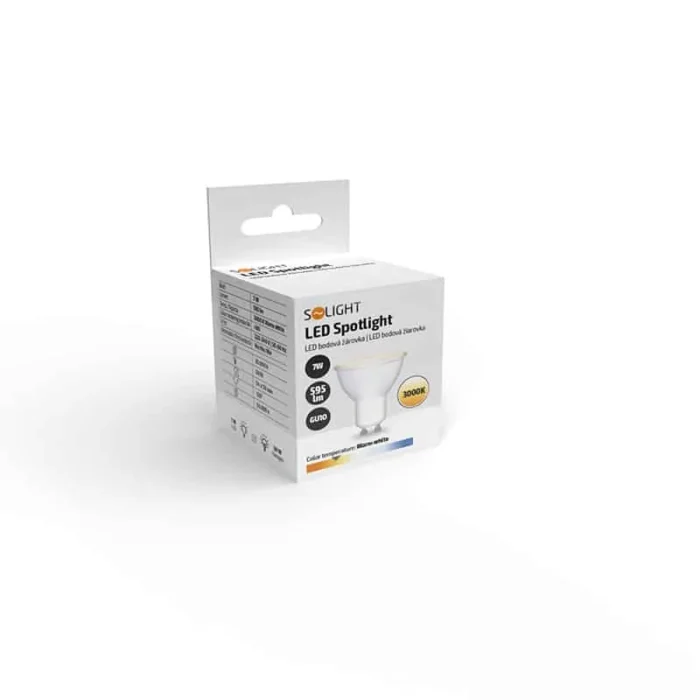Solight LED žiarovka, bodová , 7W, GU10, 3000K, 595lm, biela – Obrázok 2