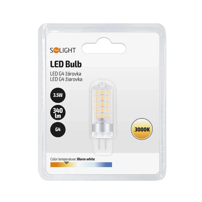 Solight LED žiarovka G4, 3,5W, 3000K, 340lm – Obrázok 2