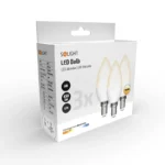 ECOLUX LED žiarovka Ecolux 3-pack, sviečka, 6W, E14, 3000K, 450lm, 3ks – Obrázok 3