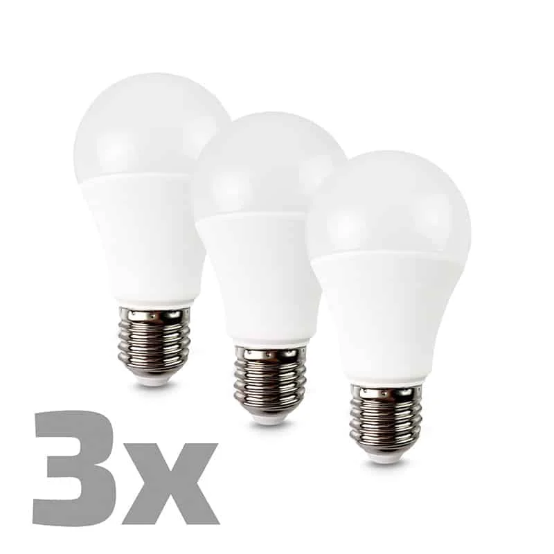 Solight LED žiarovka 3-pack Solight LED žiarovka 3-pack, klasický tvar, 10W, E27, 3000K, 270°, 900lm, 3ks v baleniu – Obrázok 1