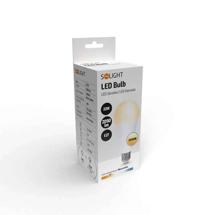 Solight LED žiarovka, klasický tvar, 22W, E27, 3000K, 270°, 2090lm – Obrázok 2