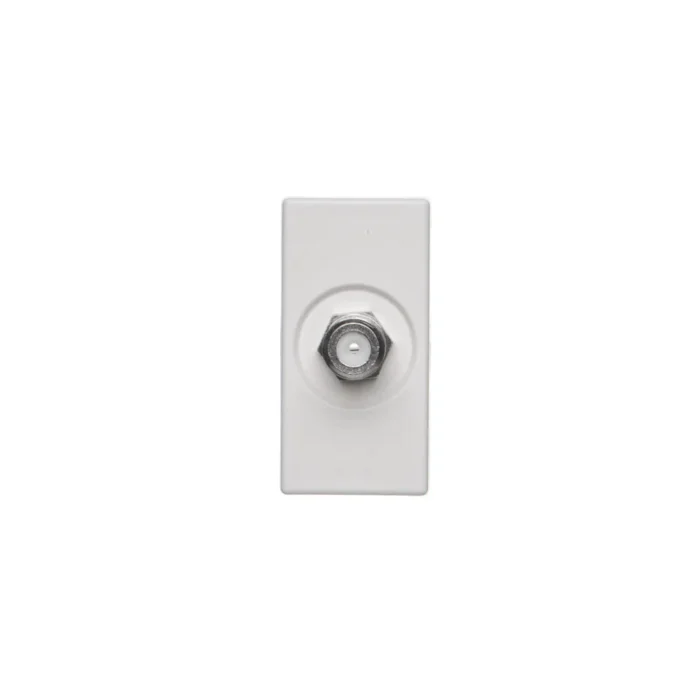 Kryt, K45, zásuvka SAT (F) - zdierka, 45×22,5mm, čisto biela – Obrázok 2
