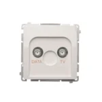 Anténna zásuvka DATA-TV, tlm.: 5dB, biela – Obrázok 3