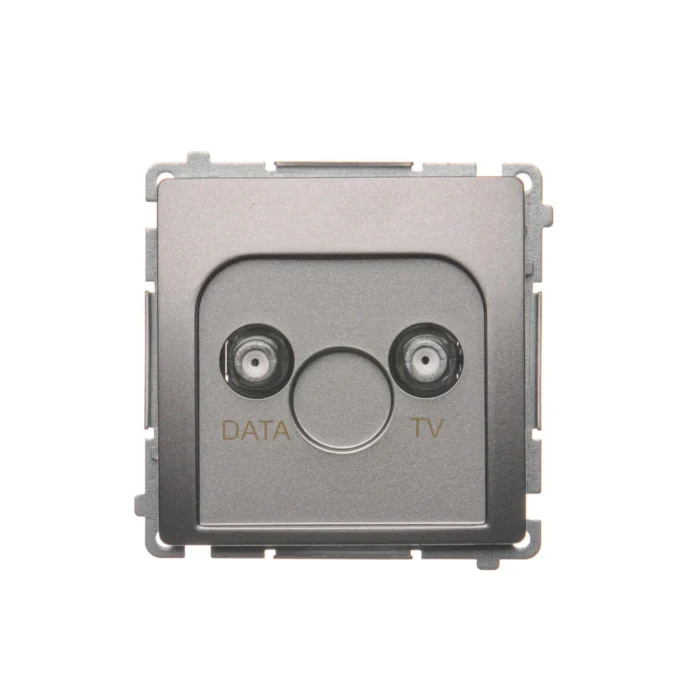 Anténna zásuvka DATA-TV, tlm.: 5dB, nerez, metalizovaný – Obrázok 3