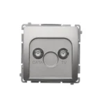Anténna zásuvka DATA-TV, tlm.: 5dB, saténový, metalizovaný – Obrázok 3