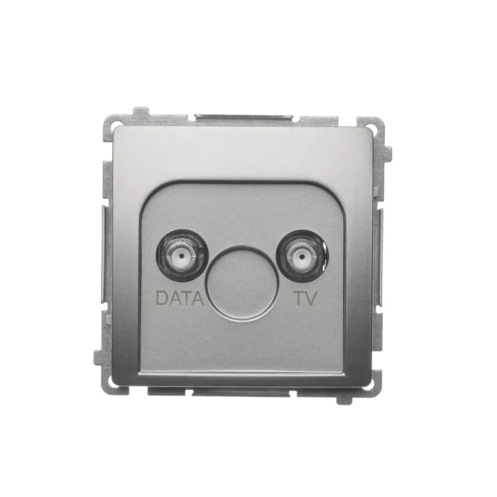 Anténna zásuvka DATA-TV, tlm.: 5dB, saténový, metalizovaný – Obrázok 3
