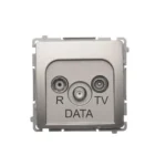 Anténna zásuvka R-TV-DATA, tlm.: 10dB, saténový, metalizovaný – Obrázok 3