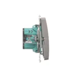 Dvojpólový spínač, radenie č. 2S, (prístroj s krytom), 16AX, skrutkové svorky, nerez, metalizovaný – Obrázok 4