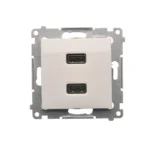 Dvojitá USB nabíjačka, A+A, 2,1A, biela – Obrázok 3