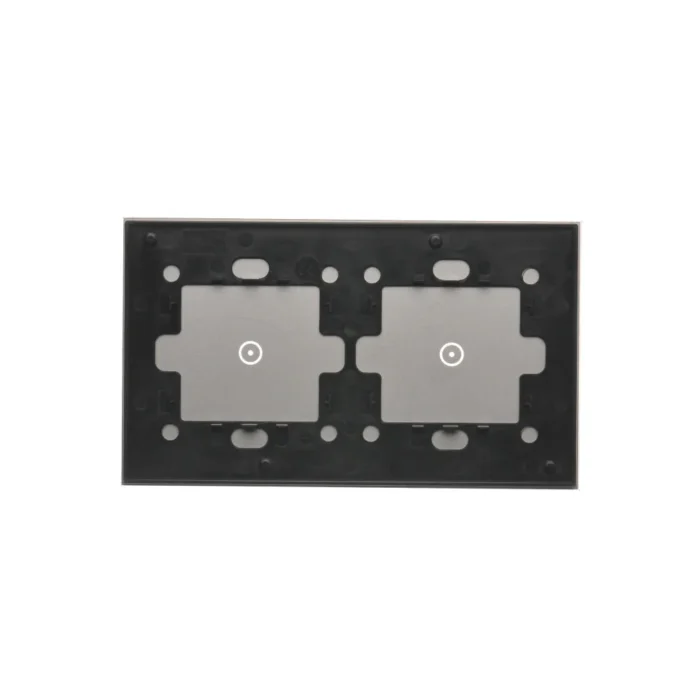 Dotykový panel 2 moduly, Modul 1: 1 dotykové pole, Modul 2: 1 dotykové pole, montáž: horizontálne, búrková/striebro – Obrázok 4
