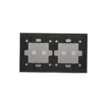 Dotykový panel 2 moduly, Modul 1: 2 horizontálne dotykové polia, Modul 2: 2 horizontálne dotykové polia, montáž: horizontálne, búrková/striebro – Obrázok 4