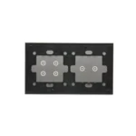 Dotykový panel 2 moduly, Modul 1: 2 horizontálne dotykové polia, Modul 2: 4 dotykové polia, montáž: horizontálne, búrková/striebro – Obrázok 4