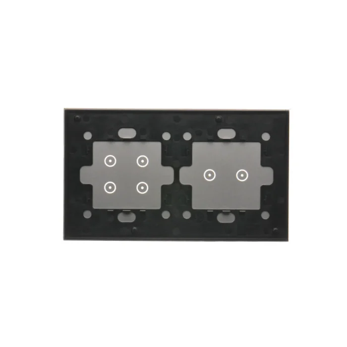 Dotykový panel 2 moduly, Modul 1: 2 horizontálne dotykové polia, Modul 2: 4 dotykové polia, montáž: horizontálne, búrková/striebro – Obrázok 4