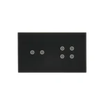 Dotykový panel 2 moduly, Modul 1: 2 horizontálne dotykové polia, Modul 2: 4 dotykové polia, montáž: horizontálne, lávová/antracit – Obrázok 3