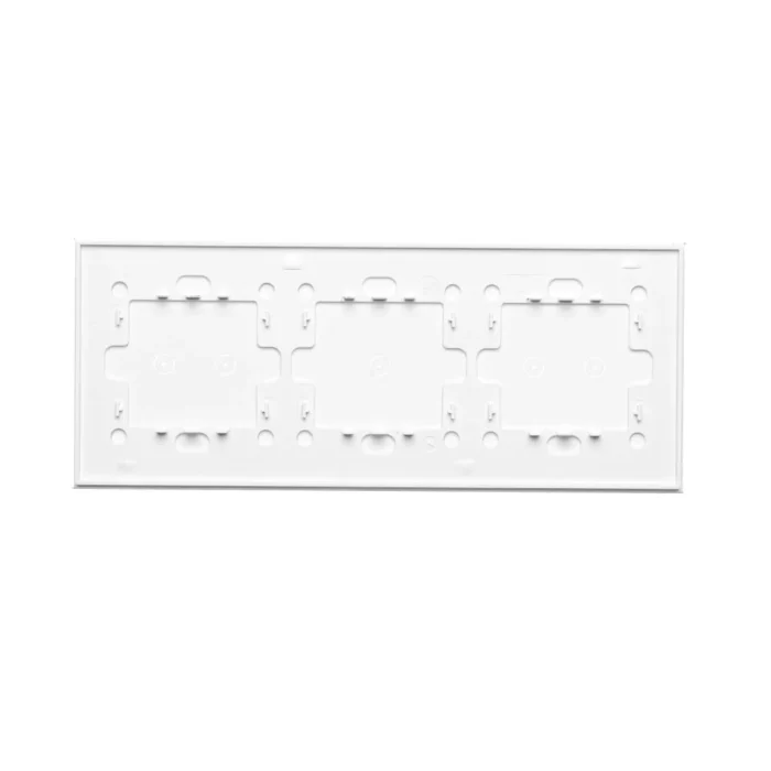 Dotykový panel 3 moduly, Modul 1: 2 horizontálne dotykové polia, Modul 2: 1 dotykové pole, Modul 3: 2 horizontálne dotykové polia, montáž: horizontálne, perlová/biela – Obrázok 4