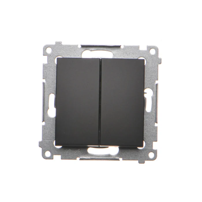 Sériový spínač, radenie č. 5, (prístroj s krytom), 16AX, skrutkové svorky, čierny matný – Obrázok 4
