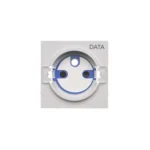 Kryt zásuvky DATA, kryt, svetlosivá matná – Obrázok 2