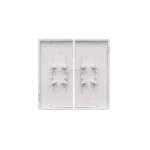 Kryt dvojitý pre spínače a tlačidlá, hliník matný – Obrázok 4