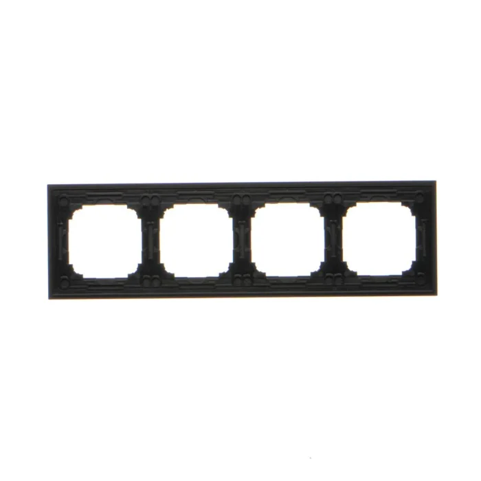 Rámček 4- násobný kovový, čierny Inox – Obrázok 3