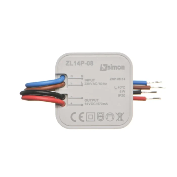 LED zdroj, do inštalačnej krabice 14V, DC,  8W. – Obrázok 3
