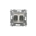 Zásuvka HDMI dvojitá, biela – Obrázok 3