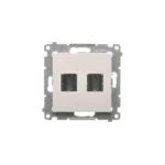 Zásuvka HDMI dvojitá, biela – Obrázok 4