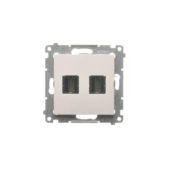 Zásuvka HDMI dvojitá, biela – Obrázok 4