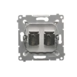 Zásuvka HDMI dvojitá, biela – Obrázok 6
