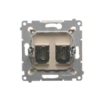 Zásuvka HDMI dvojitá, krémová – Obrázok 6
