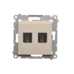Zásuvka HDMI dvojitá, krémová – Obrázok 5