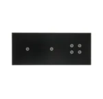 Dotykový panel 3 moduly, Modul 1: 1 dotykové pole, Modul 2: 1 dotykové pole, Modul 3: 4 dotykové polia, montáž: horizontálne, lávová/antracit – Obrázok 3