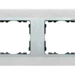 STIAHNUTÝ Z PONUKY - do vypredania zásob, rámček 2- násobný kovový, Simon 82 Nature, IP20/IP44, inox mat / hliník