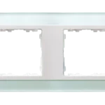 Rámček 4 - násobný sklenený, prírodný / biala