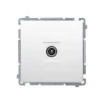 Anténna zásuvka TV jednoduchá koncová, biela