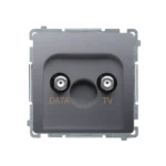 Anténna zásuvka DATA-TV, tlm.: 5dB, nerez, metalizovaný