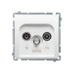 Anténna zásuvka R-TV-DATA, tlm.: 10dB, biela