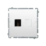 Zásuvka HDMI jednoduchá, biela