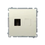 Zásuvka HDMI jednoduchá, béžový