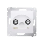 Anténna zásuvka DATA-TV, tlm.: 5dB, biela