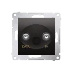 Anténna zásuvka DATA-TV, tlm.: 5dB, antracitová