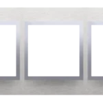 Rámček 3- násobný kovový, Klasický Inox