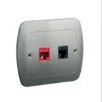 Počítačová zásuvka RJ45 kategórie 5e + telefonické RJ11, hliníkový, matelizovaný