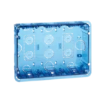 Krabica pod omietku, SIMON 500, 3×S500, 6×K45, modrá transparentný
